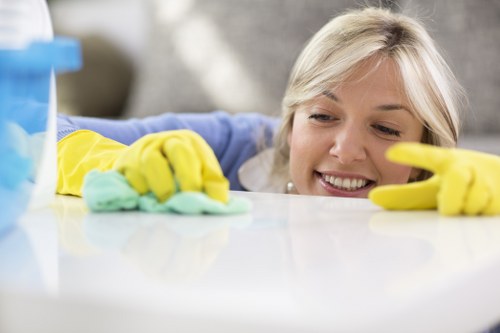 Leather sofa cleaning and conditioning in Clapham