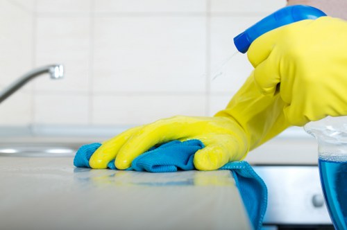 Clean office desks and shared areas in a Clapham business premises